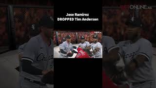 Jose Ramirez Dropped Tim Anderson #MLB #UFC #JoseRamirez #Tim Anderson