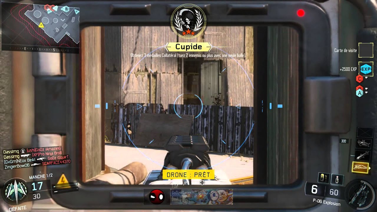 COD BO3- P06 Sniper rifle - One Shot 2 Kills -HD