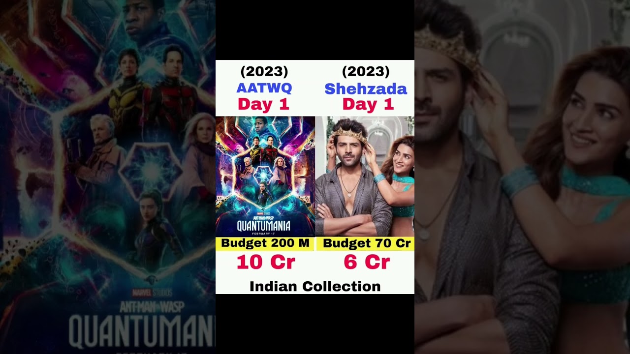 Shehzada Vs Antman 3 | First Day Box Office Collection | Shortsverse