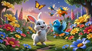 🐰 Bunny's Magical Garden Adventure 🌈 | Cute Nursery Story for Kids | Fun Learning Cartoon
