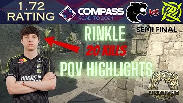 ⫷CS2 POV HIGHLIGHTS⫸ r1nkle | YaLLa Compass 2024 | Furia vs NiP | Semi-Final | map1 Ancient