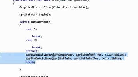 XNA 4 Course I Ch 06 03 UsingTheSwitchStatement