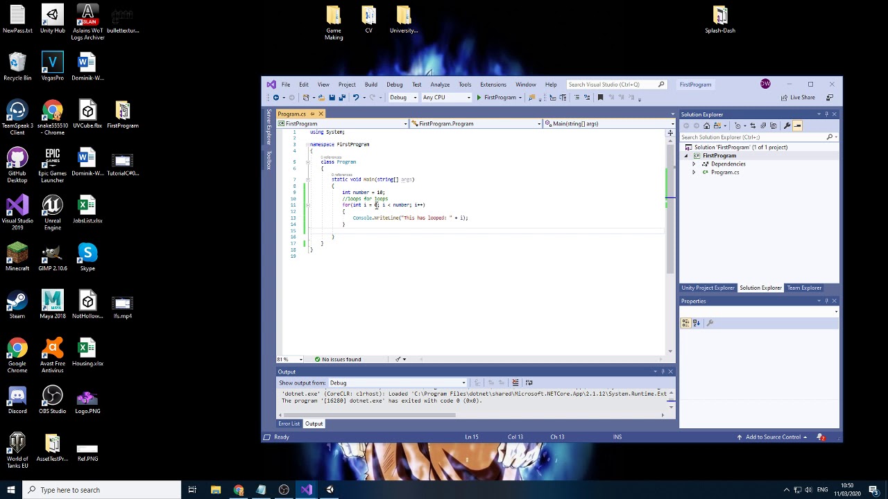 Visual Studio C# Programming Tutorial 04 For loops(includes practical ...