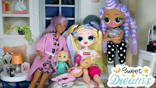 A Crazy Night Doll Story! - OMG Families Bed Time Routine / OMG Family Goes to Bed