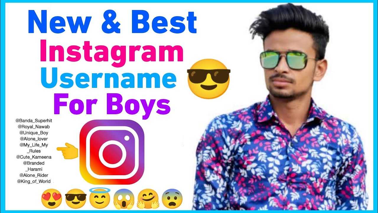 New Instagram Usernames For Boys | Instagram Username Ideas | Cool ...