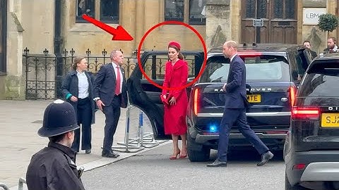 Princess Kate STUNS in Bold Red - Crowd Goes WILD!