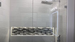 Bathroom remodel with Led Light Niche