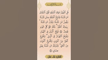 قل اللهم مالك الملك | تلاوة خاشعة ومؤثرة تريح القلب و النفس #علاء_عقل #قرآن