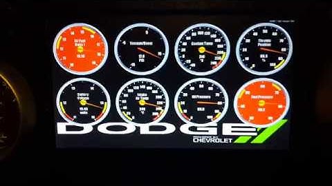 Testing new Raspberry Pi and Megasquirt Tunerstudio digital dash version 1.0