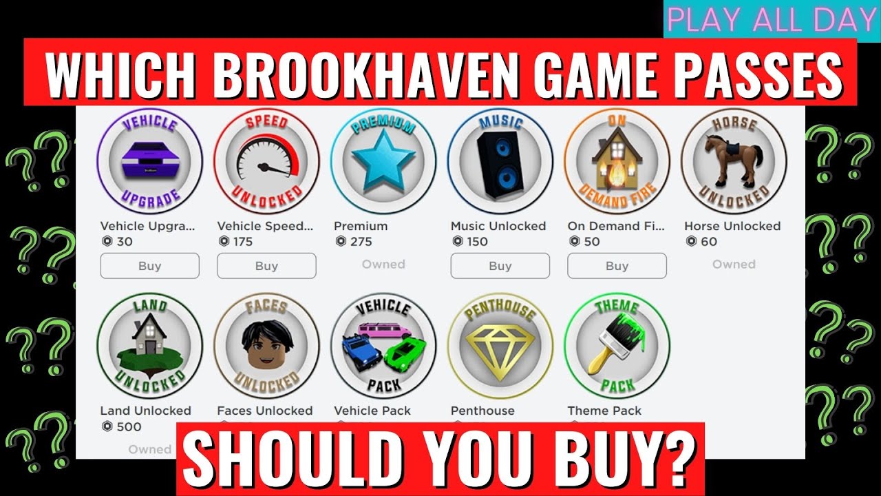 ❓ WHICH BROOKHAVEN GAME PASSES SHOULD YOU BUY? **** link to updated version  in description**** 
