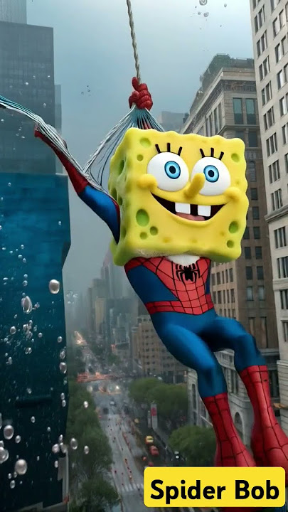 Spider Bob #marvel #avengers #spiderman #spongebob #superhero