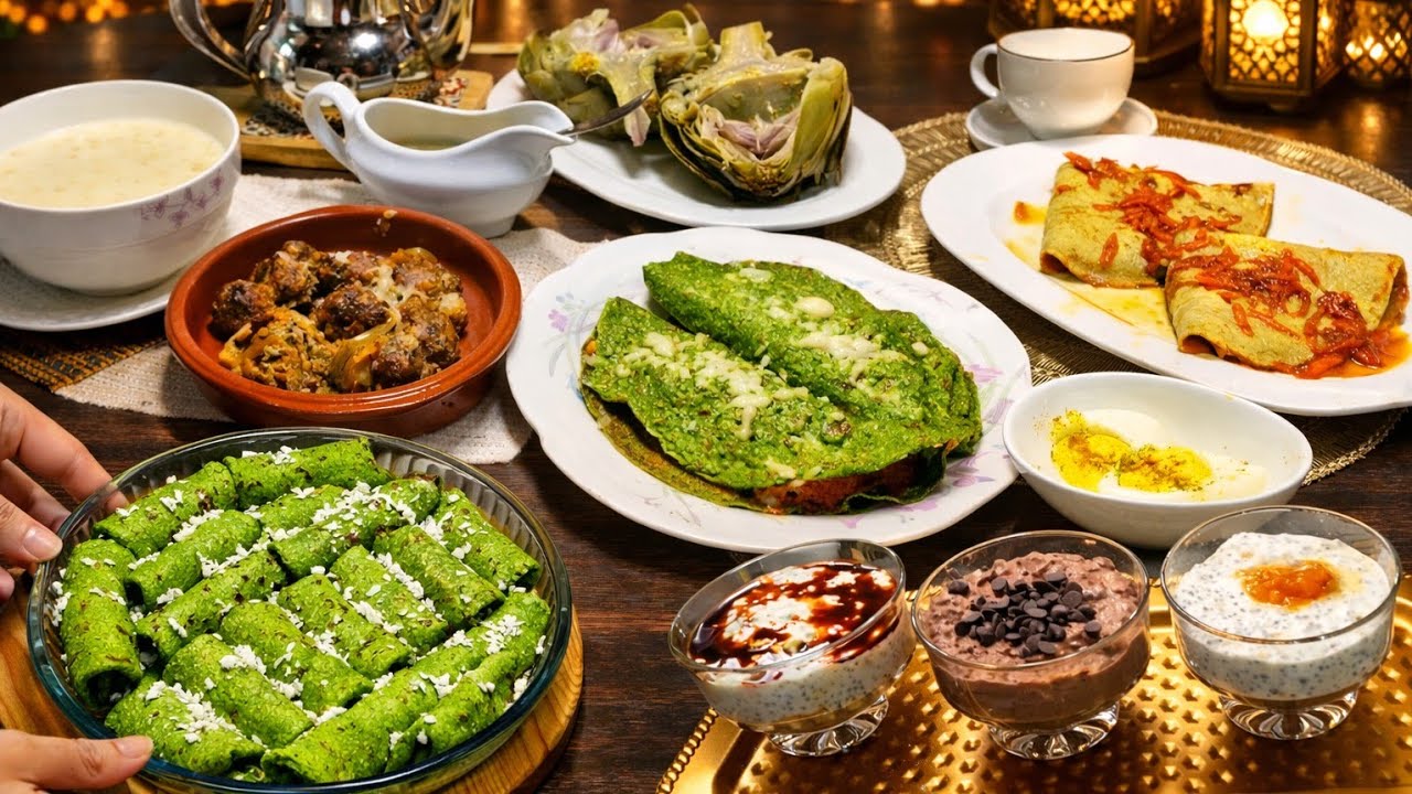 ✨فطور ساهل واقتصادي 👌كريب مالح وحلو بدون غلوتين 👌 تحلية وهربل بالحليب 😋