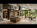 "The Elysian Monolith" Biophilic Luxury Kitchen in Contemporary Minimalist #interiordesign