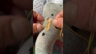 Sock mending techniques#handmade needlework#needlethreadtips