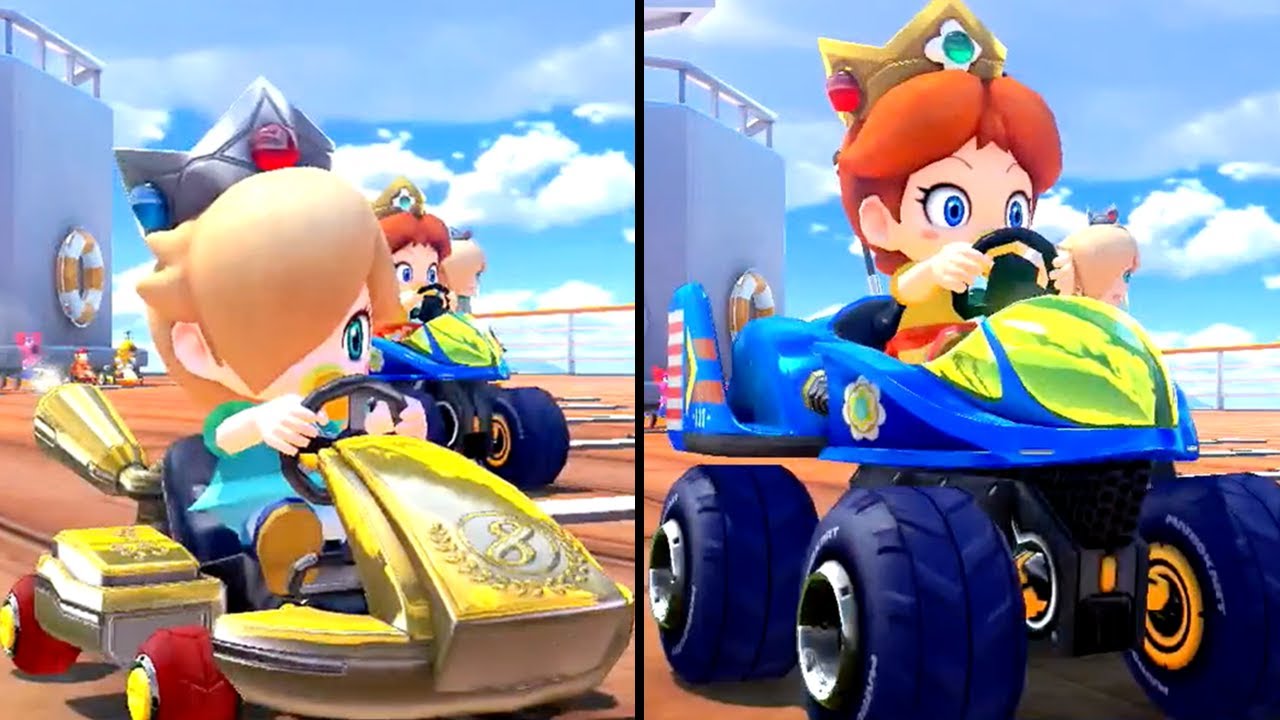 Mario Kart 8 Deluxe - Multiplayer - Feather Cup 100cc - Baby Rosalina ...