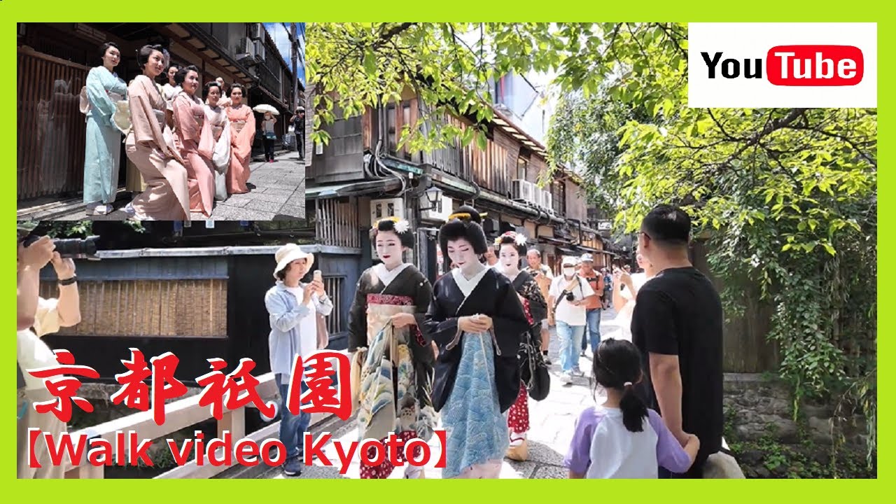 【速報版/祇園/舞妓/八朔】☀猛暑の黒紋付姿に何事かと外国人観光客もびっくり😲❗❗祇園甲部＆宮川町🍁八朔挨拶回り🎌🎍美しい芸舞妓さん達に出会いました🎵😊 10 a.m 2024 KYOTO No.87