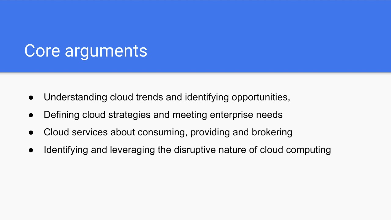 Group 4 - Article Review on "Cloud Computing Primer for 2017" - YouTube