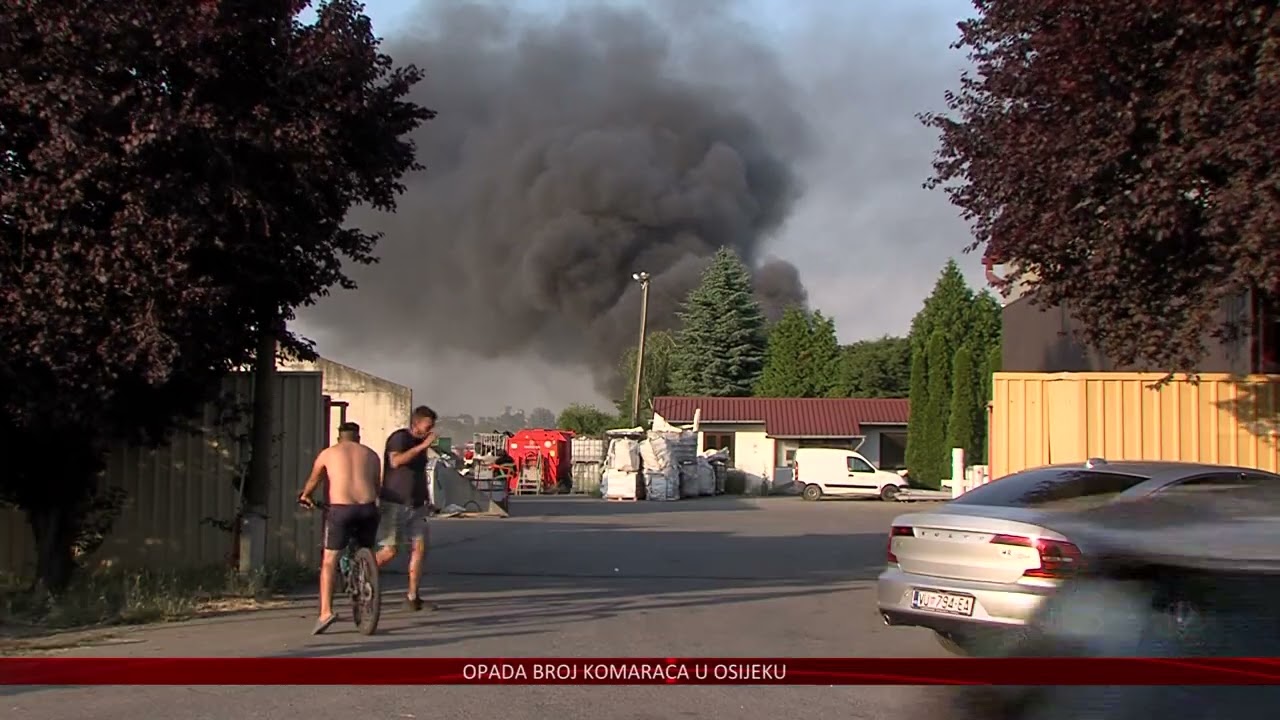 Gusti crni dim zabrinuo Osječane – vatrogasci gasili požar guma, korova i smeća na Jugu 2