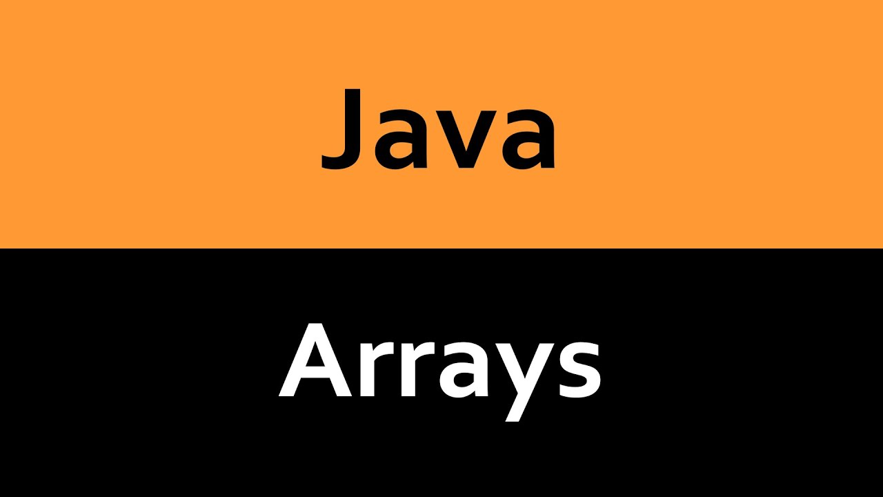 Java Arrays - YouTube