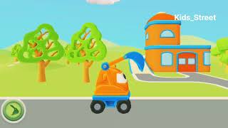 Excavator Cartoon for Kids | Construction Vehicles Working | Fun Learning Video