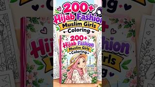 200  Gambar Mewarnai Gadis Muslim dengan Hijab dan Sampul Buku