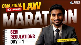 CMA Final Law Revision Marathon | Day 1 – SEBI | CS Balgopal Sridharan
