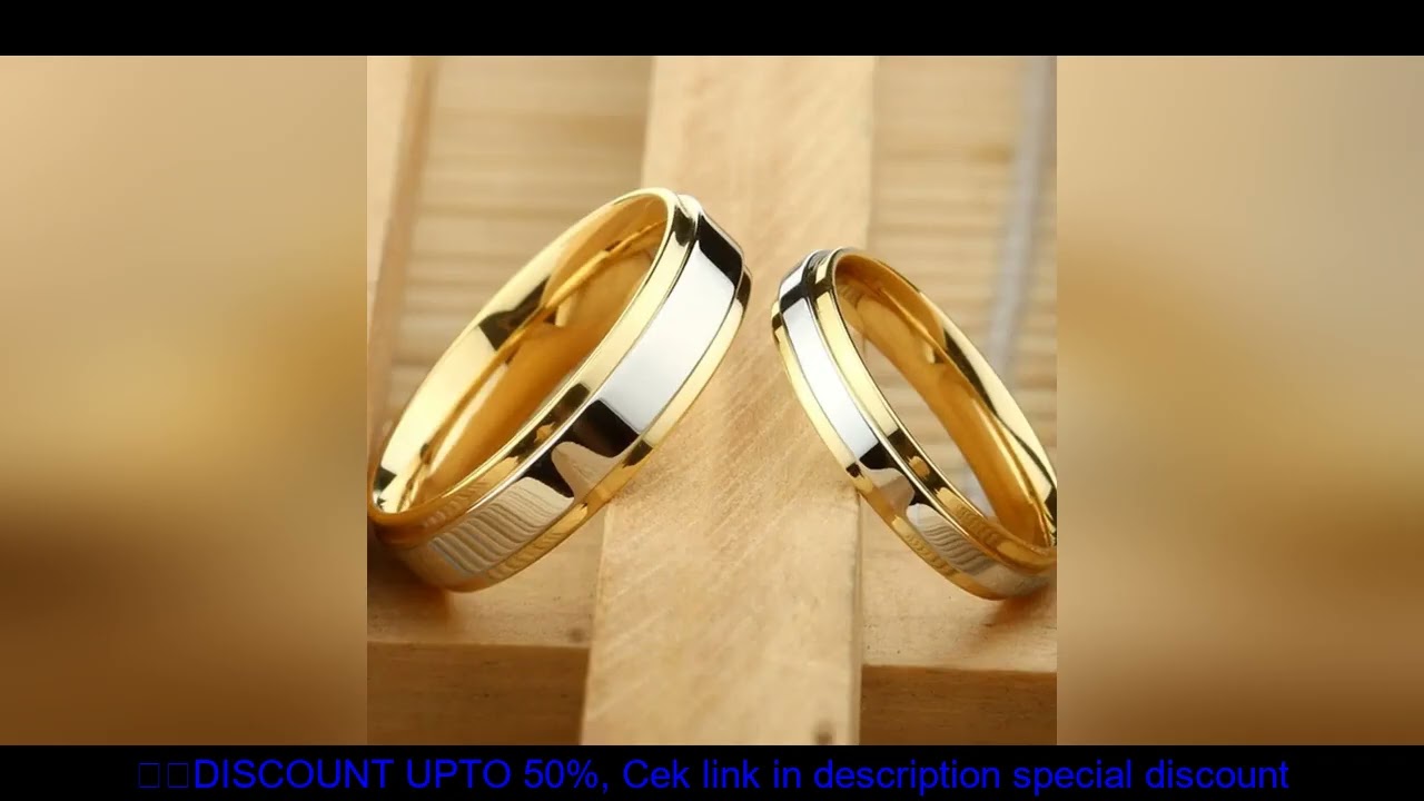 Moredear Stainless steel Wedding Ring Simple Design Couple Alliance Ring 4mm 6mm Width Band Ring for