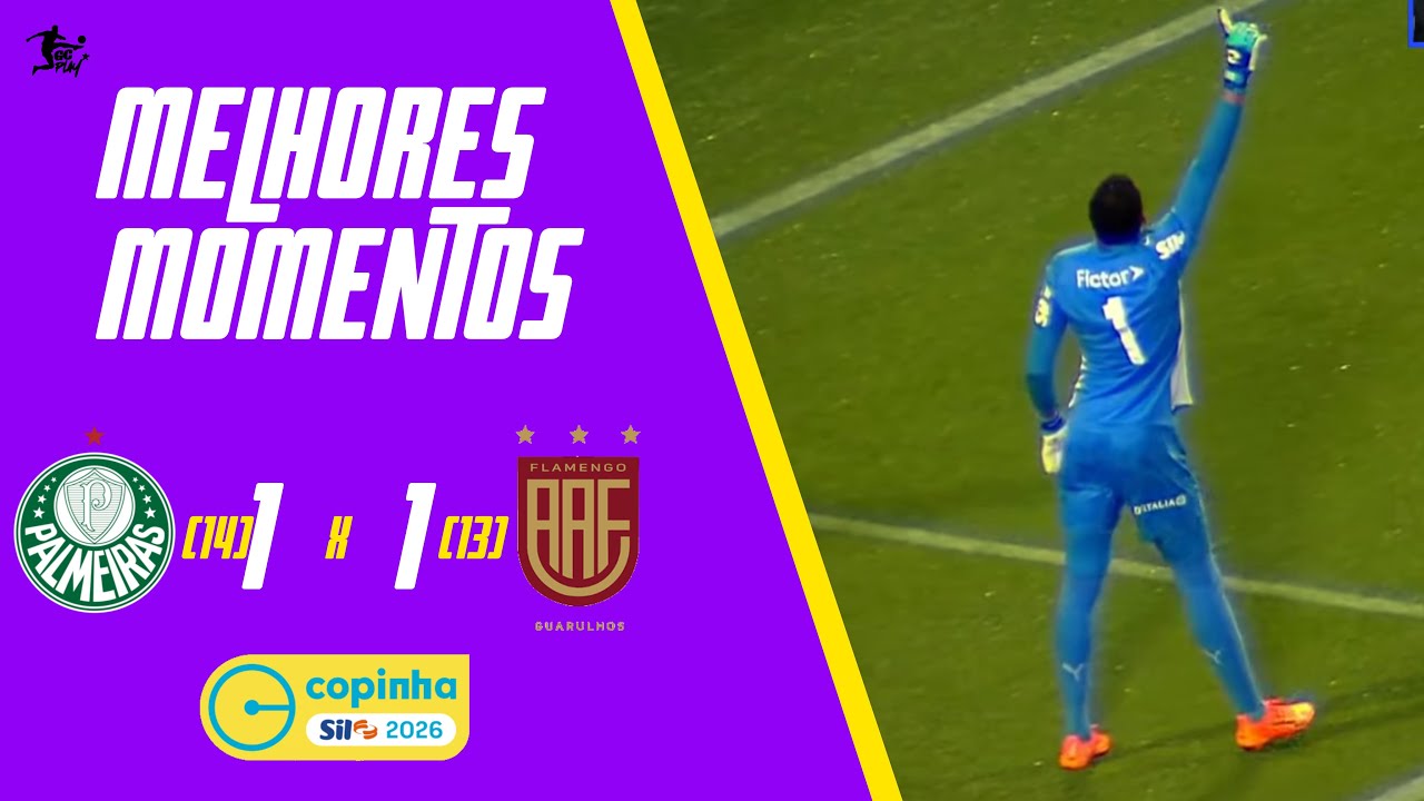 DRAMÁTICO! NOS PÊNALTIS PALMEIRAS AVANÇA NA COPINHA - PALMEIRAS x FLAMENGO-SP MELHORES MOMENTOS