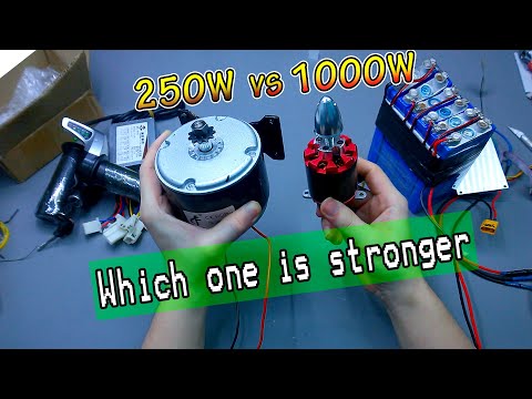 Video Motor 250W vs Motor 1000W Combo Chế Xe Điện Scooter (... - youtube