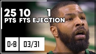 Marcus Morris 25 Points/1 Ejection Full Highlights (3/31/2018)
