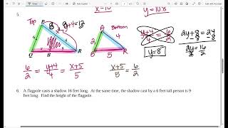 Notes 3 2B Practice with Proportionality in Similar Triangles