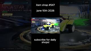 Rocket League ITEM SHOP Daily #547 (10th June 2026)