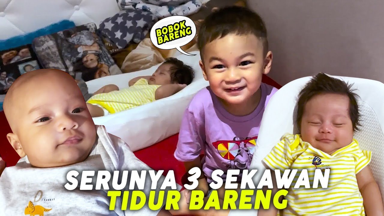 SERU NYA LIAT KIANO RAZKA KENZO TIDUR BARENG BER 3 😂