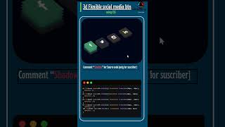✨3D Social Media Buttons Using HTML & CSS! 🎨#shorts #webdevelopment #3danimation #css #coding #web
