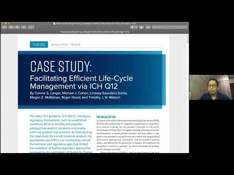 case study facilitating efficient life cycle management via ich q12