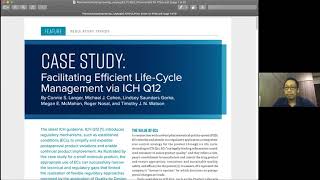 Technical Tuesday - Case Study: Facilitating Efficient Life-Cycle Management via ICH Q12