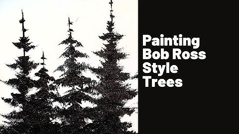 Painting Trees with a Fan Brush. Bob Ross Style Trees by certified Ross Instructor