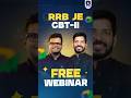 RRB JE CBT II 2025 Exam Dates Out Webinar | Technical Classes | #rrbjeelectrical #rrbjeelectronics