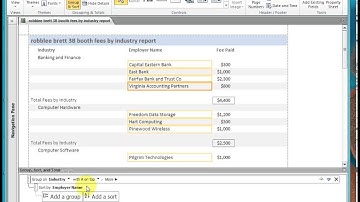 Print a report and keep data together -- Activity 3.19
