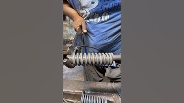 Crafting a Heavy-Duty Iron Guitar Spring on old lathe Machine | Precision Metal Work #shorts