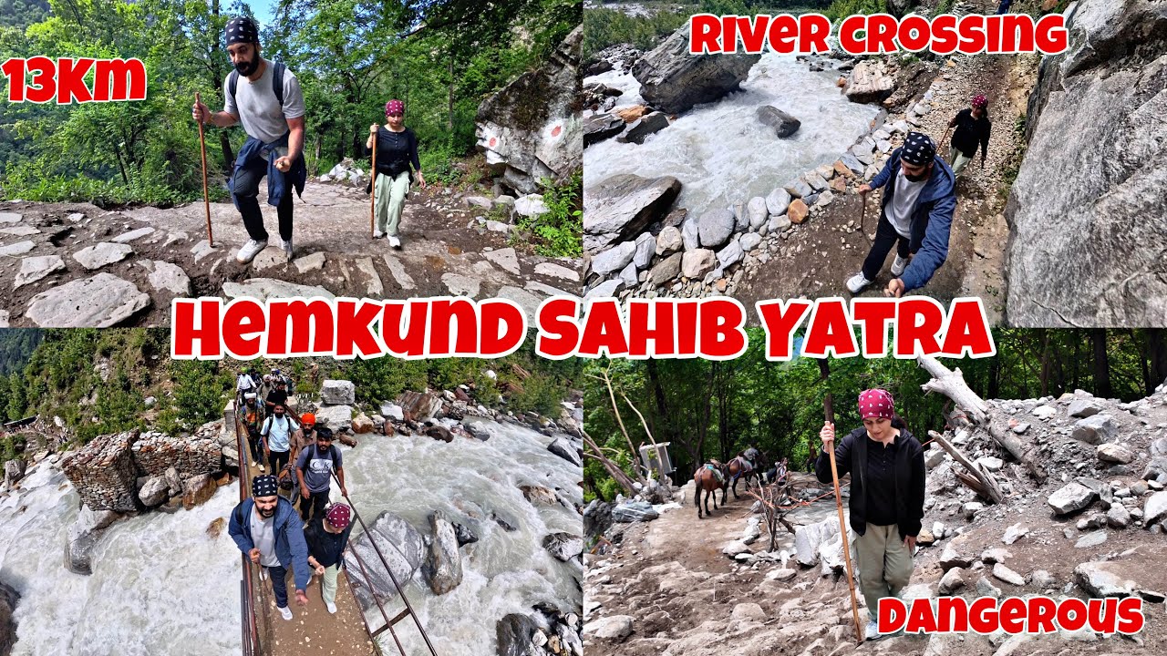 Finally Shuru Kiti 13km Di Hemkunt Sahib Di Mushkil Chadayi || Govindghat to Govinddham