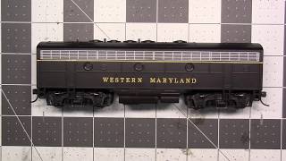Western Maryland F7B Digitrax DCC install