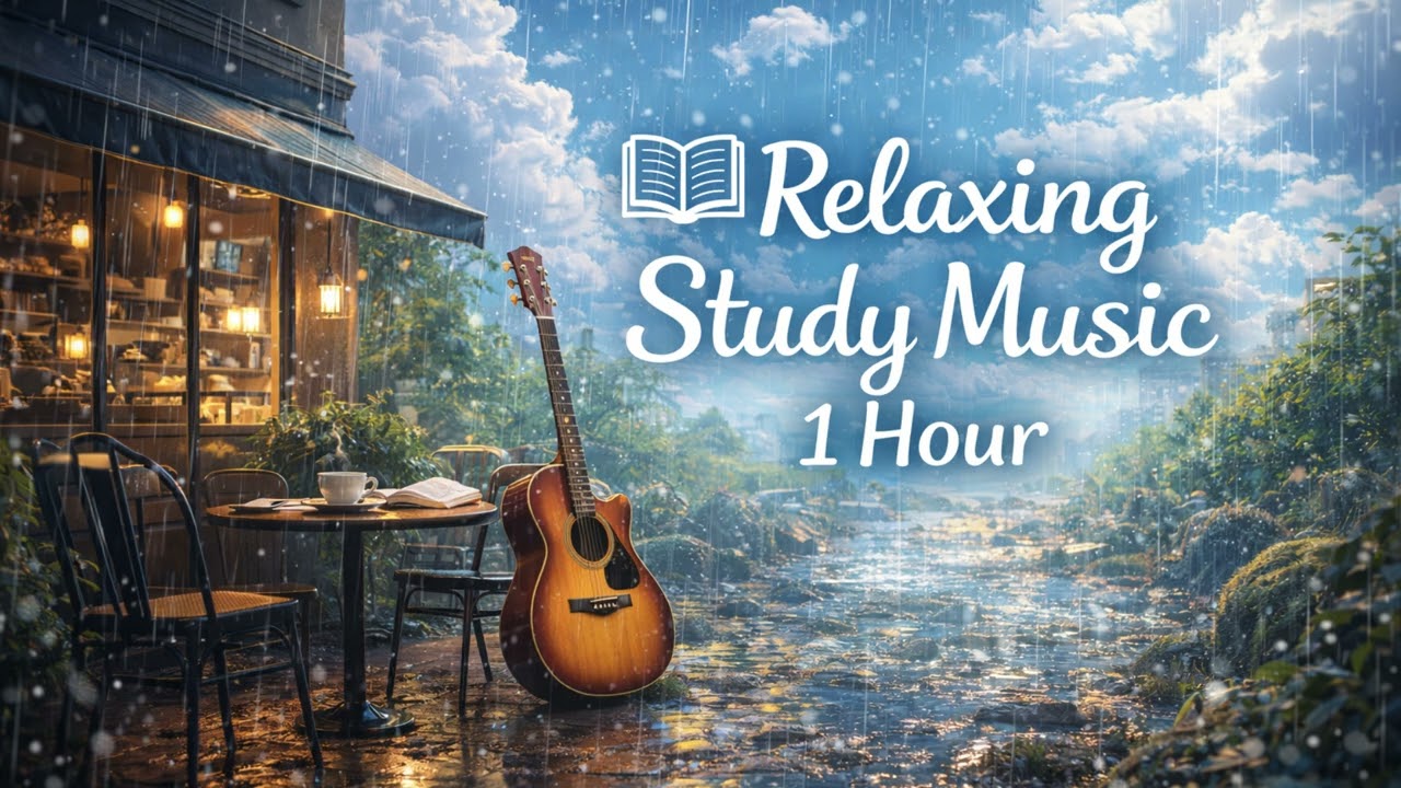 Quiet Coffee Shop on a Rainy Afternoon ☕ Soft Acoustic Guitar Study Music (1 Hour)