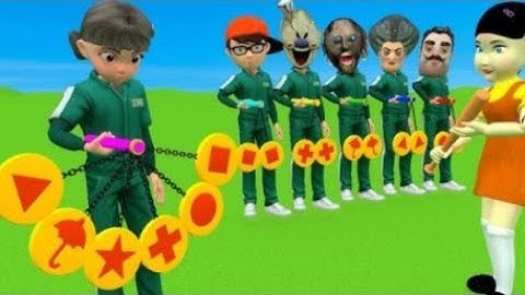 Scary Teacher 3D vs Squid Game Clackers Dalgona Candy Level Max Shapes Challenge Who