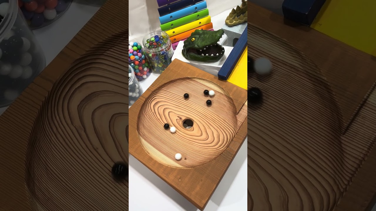 HABA Melody Slope + Wooden Funnel 💫 Marble Run Race ASMR③