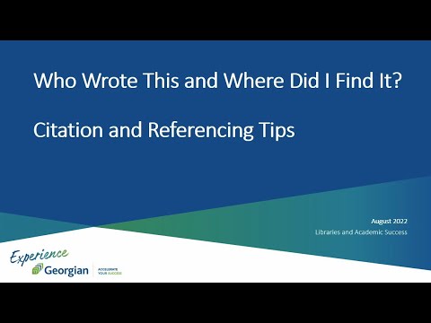 Who wrote this and where did I find it  Citation and Referencing Tips - 2022
