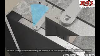 RITZ R666V Cam Action Double Acting Hydraulic Overhead Concealed Door Closer. Mnfd by Ritz Estd-1950