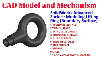 SolidWorks Advanced Surface Modeling Hijsring || Oppervlaktemodellering in SolidWorks #solidworks...