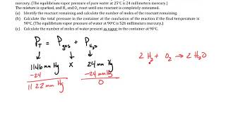 AP chemistry level Gas Law FRQ Problem with Answers
