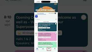 APS Rising Educator Summit iPhone Sched App Event Information
